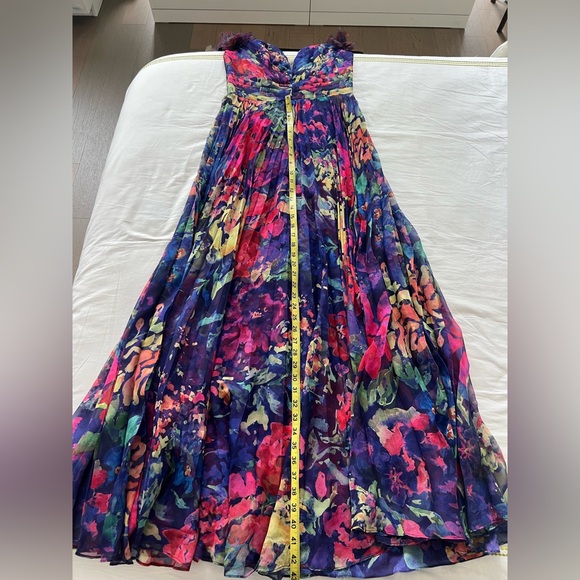 Marchesa Notte Off The Shoulder Multicolor Floral Maxi Gown - Picture 4 of 7